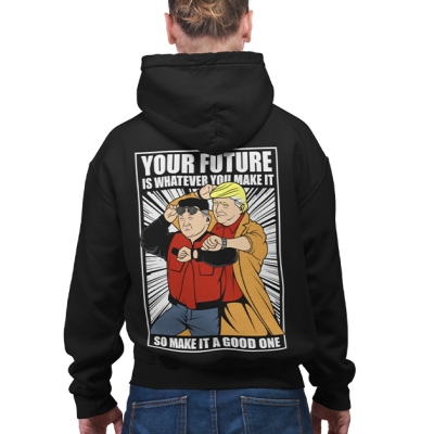 BLUZA Z KAPTUREM BACK TO THE FUTURE JONG UN TRUMP